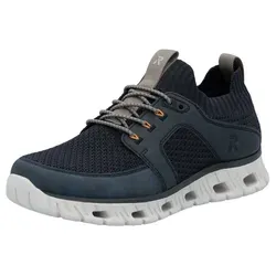 Rieker Herren 04351 Sneaker Low - Blau, Größe 43 EU - Herren-Sneaker mit herausnehmbarer Einlegesohle für individuellen Komfort und optimale Passform.