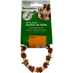 HanuPet Bernsteinkette für Hunde - L, natürlicher Schutz gegen Zecken und Flöhe - Parasiten- & Insektenschutz, 100% echter Bernstein aus dem Baltikum, elastisch mit Schraubverschluss, ideal für zusätzlichen Schutz durch Aromaöle.