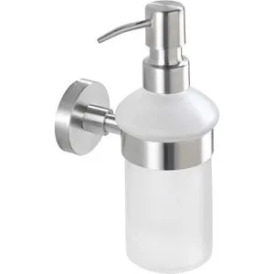 Wenko Seifenspender Bosio Matt - Wandmontage, satiniertes Glas, 200ml für exakte Dosierung und elegantes Design