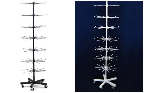 Yudu Schmuck Etagere Verkaufsständer mit 7 Etagen – Schwarz - Praktischer Schmuckständer mit 7 Etagen und stabilen 5 Füßen. Ideal für die ansprechende Präsentation Ihrer Accessoires. Perfekt für den professionellen Einsatz im Einzelhandel.
