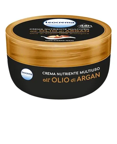 Leocrema Mehrzweckcreme mit Arganöl, 150 ml - Bodycreme mit 100 % biologischem Arganöl, spendet intensive Feuchtigkeit und sorgt für maximale Hautglätte.