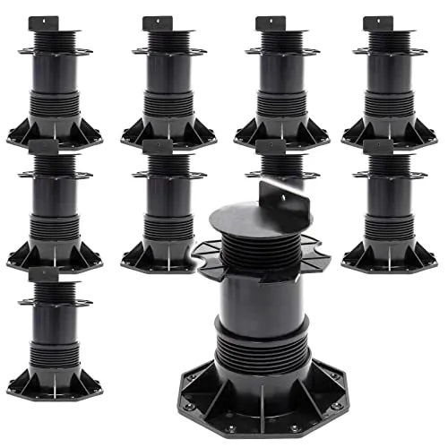XPOtool Set 10x Stelzlager für Terrassen, 2700kg Tragfähigkeit - Terrassen- & Balkonfliesen: Stabile, höhenverstellbare Stelzlager mit 2700 kg Tragfähigkeit, ideal für präzise Anpassungen und vielseitige Anwendungen im Außenbereich.
