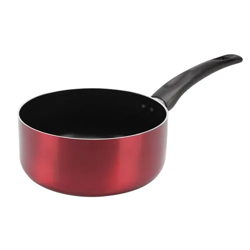Sitram 712388 Stieltopf aus gepresstem Aluminium Cherry, Ø 20 cm, Antihaftbeschichtung, Farbe: Rotmetallic, für alle Herde, auch Induktion