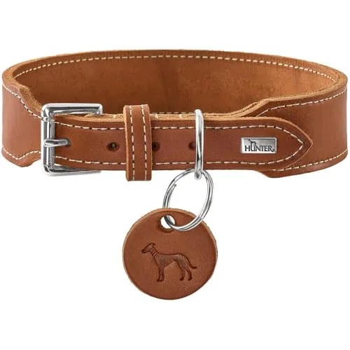 HUNTER Halsband Aalborg EXTRABREIT Cognac - Weiteres Autozubehör, extra breites Softleder-Halsband für optimale Druckverteilung und höchsten Komfort – ideal für stilbewusste Hundehalter.