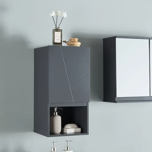 [en.casa] Hängeschrank Overath 30x30x60 cm Grau