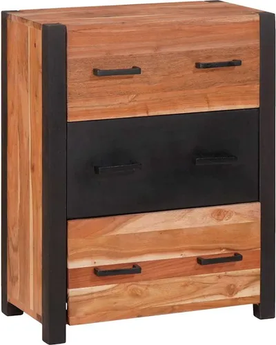 vidaXL Sideboard 3 pcs Braun aus Massivholz Akazie