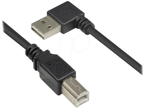 GC 2510-EU005W - USB 2.0 Kabel, EASY A Stecker auf B Stecker, 0,5 m
