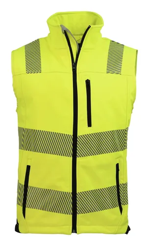 ASATEX Prevent Trendline Warnschutzweste PTW-SW, gelb/schwarz, Gr. 3XL - Sicherheitswesten: Hochsichtbare Warnschutzweste mit segmentierten Reflexstreifen für optimalen Schutz bei mittleren Risiken, ideal für Baustellen und Verkehr.