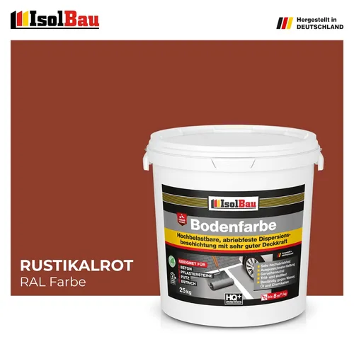 Bodenfarbe Betonfarbe Rustikalrot 25 kg Bodenbeschichtung Fußbodenfarbe Garage