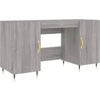 vidaXL Schreibtisch Grau Sonoma 140x50 cm