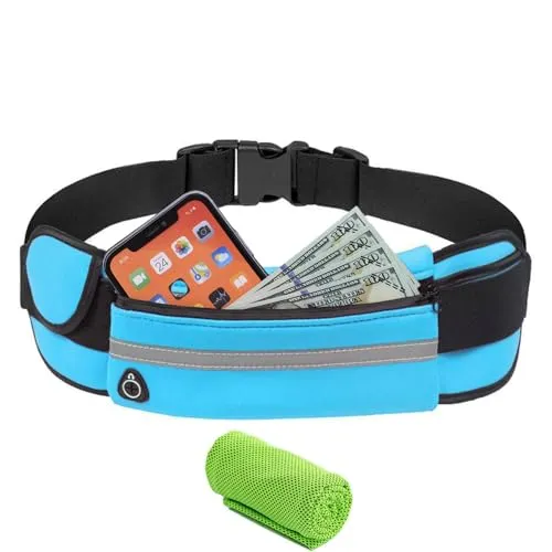 Lauftasche, Handytasche Sport, Laufgürtel, Hüfttasche Laufen Gürteltasche, Wasserdichte Bauchtasche Running Belt, Jogging Fitness Gürtel, Handytasche für Damen und Herren Outdoor Aktivitäten Joggen