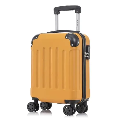 Produktbild YONSLY Hartschalen Trolley Koffer S – Orange, 4 Rollen 360°