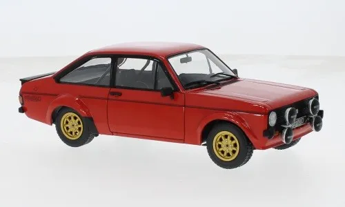 Ford Escort RS 2000 1977 rot Modellauto 1:24 Whitebox - Modellauto im Maßstab 1:24, detailgetreues Standmodell des klassischen Sportwagens Ford Escort RS 2000 in rot, ideal für Sammler und Liebhaber.