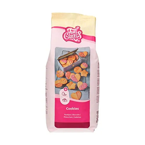 FunCakes Mix für Kekse: Einfach zu verwendende, knusprige und knusprige Kekse, perfekt zum Dekorieren mit Fondant- oder Royal Icing, auch als Tortenkruste geeignet, Halal., 1 kg