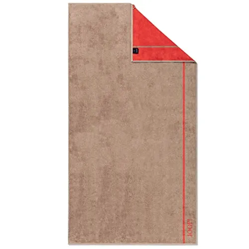 Joop! Handtücher Lines Doubleface 1680 Sand in grün von JOOP!