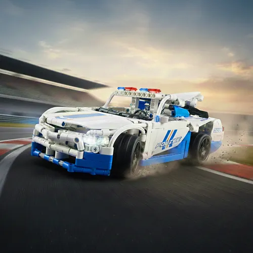 RC ferngesteuertes Polizei-Auto aus Bausteinen mit Fernbedienung, Fahrzeug, Neu