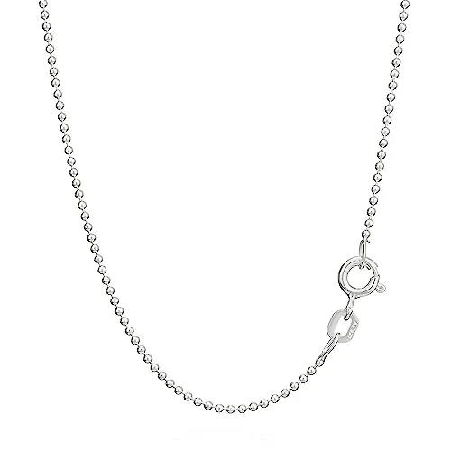 NKlaus 42cm Kugelkette 925 Silber elegante Halskette filigrante Breite 1,2mm Collier 1,9g federleicht 2488