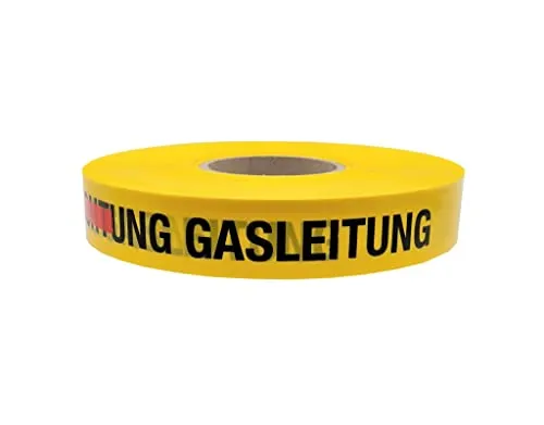Bemango Trassenwarnband Achtung Gasleitung 250m Breite 40mm