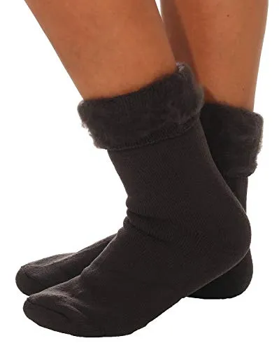 Cleostyle Collection Thermo Herren Damen Socken, extra warme Winterstrümpfe -25°C / 23 (43-46, Braun)
