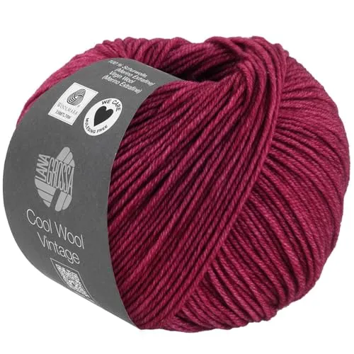 LANA GROSSA Cool Wool Vintage | Merinoklassiker mit Ton-in-Ton Farbeffekt | Handstrickgarn aus 100% Schurwolle (Merino extrafein) | 50g Wolle zum Stricken & Häkeln | 160m Garn FB 7377
