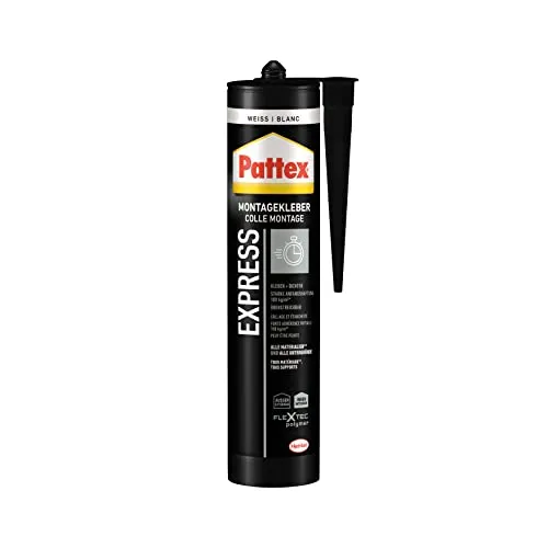 Pattex Express Weiß 440 g - Industrieller Kleber für starke Haftung - Wasserpflegeprodukte, ideal für schnelle und zuverlässige Verklebungen in Industrie und Handwerk, auch als B-WARE erhältlich.