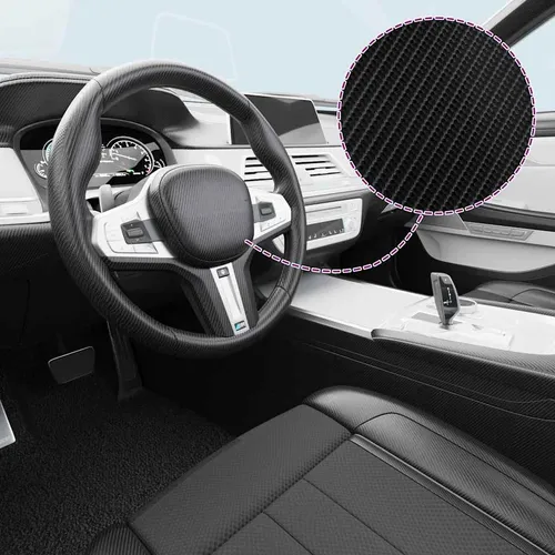 vidaXL 4D Schwarz Autofolie 100x150cm Selbstklebend - Selbstklebende 4D Kohlefaser-Optik Folie für individuelles Tuning und Styling Ihres Fahrzeugs. Hochwertig und einfach zu verarbeiten, ideal für kreative Designs.