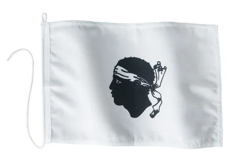 Flagge - Fahne - Bootsflagge KORSIKA - 20 x 30 cm in Profiqualität