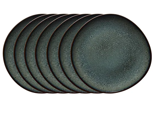 like. by Villeroy & Boch Frühstücks-Set Lave gris – 6-teilig - Frühstückssets aus robustem Steingut mit einzigartiger reaktiver Glasur, ideal für kreative Frühstücksmomente und stilvolle Dinnerabende.