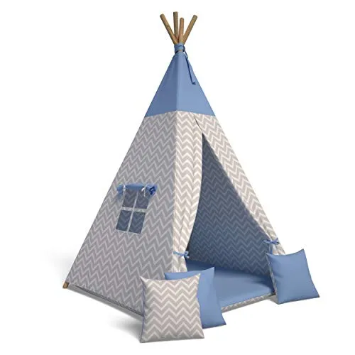 Best For Kids - Tipi Zelt für Kinder | Spielzelt Kinder Indoor | Spielzelt mit Weiche Kissen | Langlebig Indianerzelt - Kinderfreundlich Tippizelt Indoor | Tipi Zelt Kinderzimmer