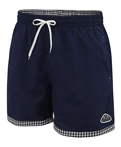 Mount Swiss hochwertige Badeshorts Lukas Herren Jungen mit Sun-Protection I Moderne Männer Badehose I Stylische Herren Shorts Schwimmen Freizeit Wassersport Beach I Farbe: Navy Blue, Gr. 6XL