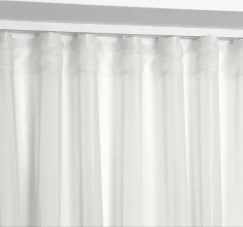 BEAUTEX Dolly Vorhang - Transparente Gardine mit Kräuselband oder Ösen - 2er Set elegante Gardinen, Breite 140 cm, Höhe 250 cm, in Elfenbein. Pflegeleicht und individuell kürzbar, ideal für stilvolle Fensterdekoration.