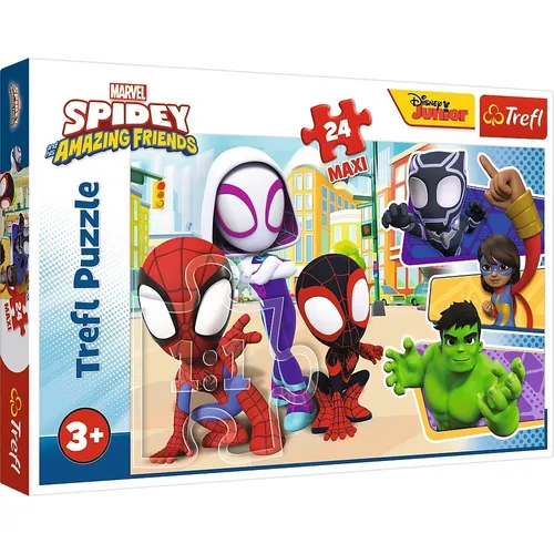 Puzzle 24 maxi Spiday and friends Spiderman Trefl 5900511143485