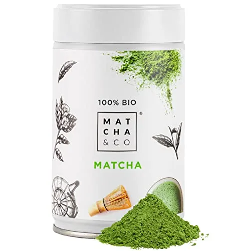 Matcha Tee 100% Bio 80g [Zeremoniengrad] - Grünteepulver aus Japan - Natürlicher Matcha-Grüntee