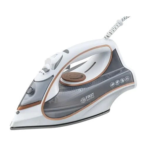 TZS FIRST AUSTRIA Dampfbügeleisen 3200 W - Dampfbügeleisen mit verstellbarer Temperatur und 450 ml Wassertank, ideal für effizientes Bügeln und perfekte Pflege Ihrer Kleidung.