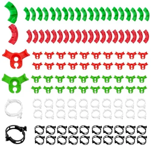 Zengjunwei 80 Stück Pflanzenbieger + 40 Stück Tomatenclips, Pflanzenclips für Low Stress Training, Pflanzenwachstumshilfe, Rankenclips für Tomaten, Gurken, Gemüse, Gartenzubehör, Pflanzenhalter