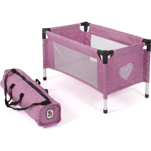 Bayer Chic 2000 Puppen-Reisebett Jeans pink TOP - Puppenreisebett in stylischem Jeans-Pink, ideal für unterwegs und sorgt für süße Träume Ihrer Puppen.