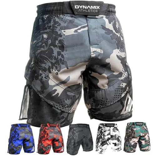 Dynamix Athletics Hybrid Training Shorts Predatex - MMA Grappling Kampfsport Fitness Martial Arts Fight Hose im Camo Style (DE/NL/SE/PL, Alphanumerisch, M, Regular, Regular, Dark Camo)