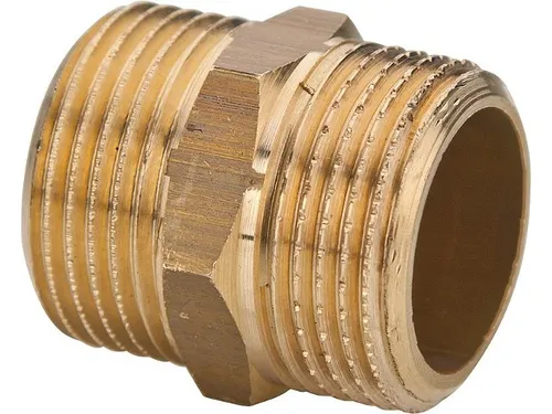 Sechskantnippel Messing 3/4''x3/4''