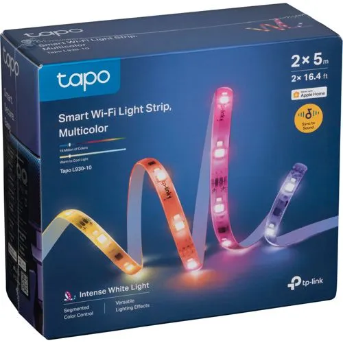 Tapo L930 (10m) Leuchtband - Vernetzte Innenbeleuchtung für kreative Lichtgestaltungen, energieeffizient und einfach zu steuern über die TAPO-App.