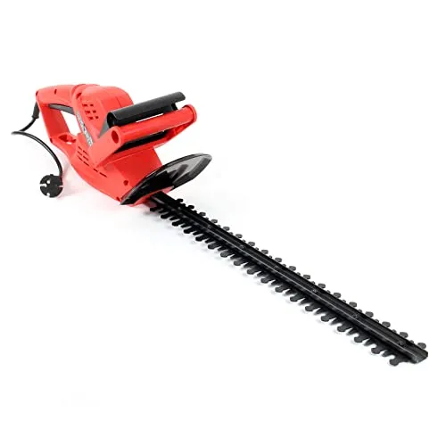 Wiltec Elektrische Heckenschere 520 W - Rasenmäherersatzteile & Rasenmäherzubehör – Kompakte Heckenschere mit 450 mm Schnittlänge und Schnellstopp-Bremse für sicheres und müheloses Trimmen von Hecken und Büschen.