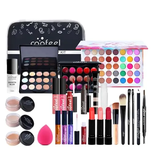 27St Schminkkasten Make-Up Set, Professionelles Kosmetische Schmink Set mit Lidschatten Lippengloss Rouge Concealer Usw, Multifunktions Kosmetik Produkte für Teenager-Mädchen Frauen#5