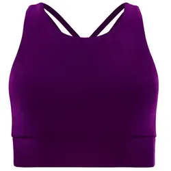 Winshape Damen Sport-BH, Dark Plum, XS EU - Funktionsunterwäsche für Damen mit ultra weichem Material und eleganter Rücken-Applikation, ideal für Yoga, Pilates und Fitness.