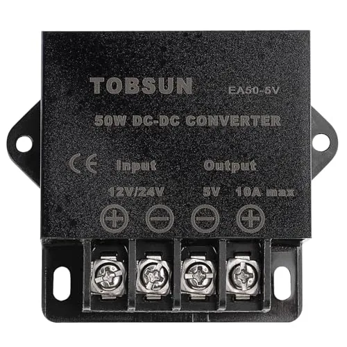HOMELYLIFE DC12V 24V auf 5V 10A 60W Spannungswandler Step Down Wandler Transformator Netzteil Regler Voltage Reducer Converter für Auto Motor PKW LKW Kfz