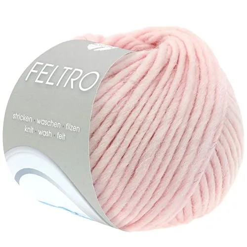 LANA GROSSA Feltro | Filzgarn für Kreativhandwerk, vielseitig, hochwertige Wolle zum Nass- und Trockenfilzen | Handstrickgarn aus 100% Schurwolle | 50g Wolle zum Stricken & Häkeln | 50m FB 70