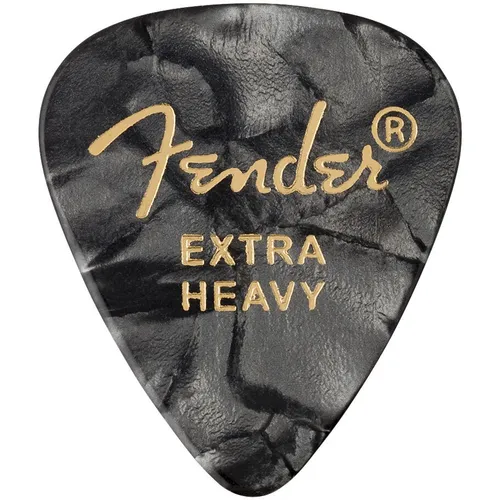 Plektrum Fender 351 Premium Black Moto Extra Heavy 12 Pack Plek Pick NEU