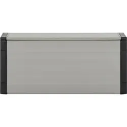 vidaXL Mülltonnenbox Grau 85x34x40 cm - Praktische Mülltonnenbox für Innen- und Außenbereich, ermöglicht die getrennte Abfallentsorgung und hält unangenehme Gerüche dank des leicht zu öffnenden Deckels sicher im Inneren.
