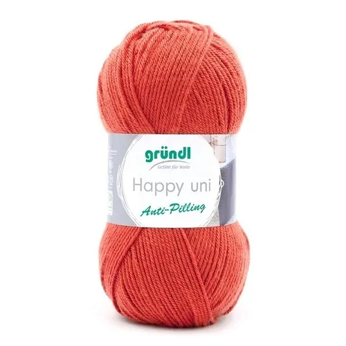 GRÜNDL WOLLE HAPPY UNI 100 GRAMM / 250 M ORANGE NEU OVP