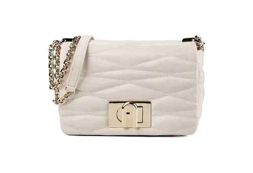 Furla 1927 S Schultertasche creme WB01671-BX3221-PNN00 - Schultertaschen aus hochwertigem Nappa Kalbsleder, elegant und vielseitig für jeden Anlass.