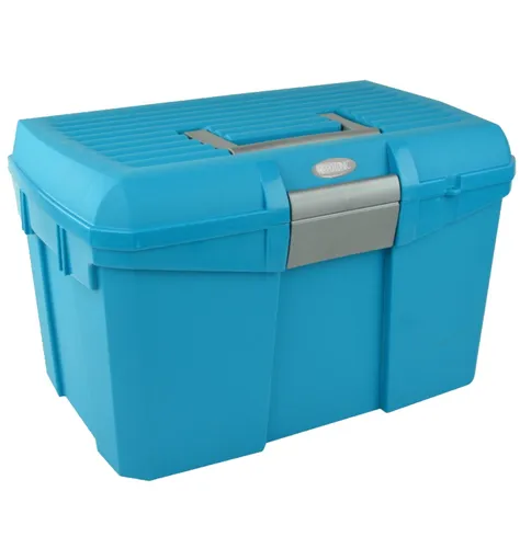 Putzbox Putzkiste Pferde Putzkoffer Putzkasten verstärkter Deckel türkis