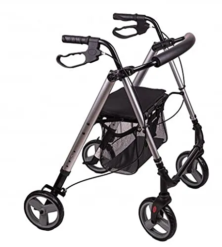 Antar AT51112 Ultraleichter Rollator - Rollator aus robustem Aluminium, nur 6400 g leicht, ideal für zu Hause oder unterwegs. Mit ergonomischen Griffen, bequemem Sitz und Feststellbremsen für maximale Sicherheit.